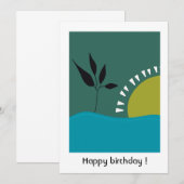 aangepaste verjaardag 30 groene landschap bedankkaart (Voorkant / Achterkant)
