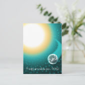 Aangepaste verjaardag banen rond de zon briefkaart (Staand voorkant)