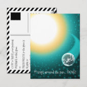 Aangepaste verjaardag banen rond de zon briefkaart (Voorkant / Achterkant)