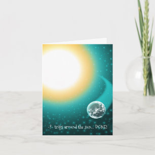 Aangepaste verjaardag banen rond de zon kaart
