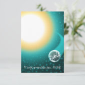 Aangepaste verjaardag banen rond de zon kaart (Staand voorkant)