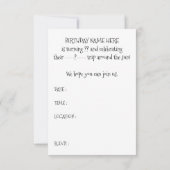 Aangepaste verjaardag banen rond de zon kaart (Achterkant)