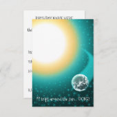 Aangepaste verjaardag banen rond de zon kaart (Voorkant / Achterkant)