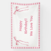 Aangepaste Verjaardag Banner - Coquette Schattige (Verticaal)