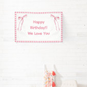 Aangepaste Verjaardag Banner - Coquette Schattige (Insitu)