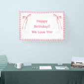 Aangepaste Verjaardag Banner - Coquette Schattige (Beurs)