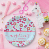Aangepaste Verjaardag Bord – Roze Donuts & Bows (Feest)