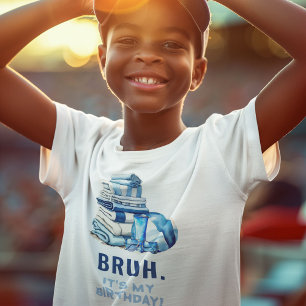 Aangepaste verjaardag BRUH Boys Pool Party T-shirt