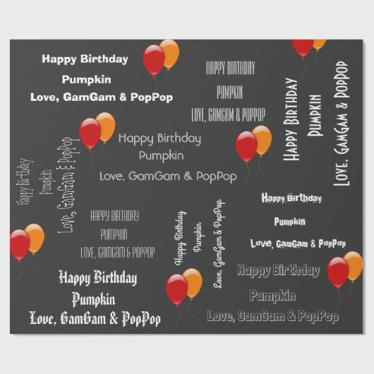 Aangepaste verjaardag cadeaupapier (Vlak)