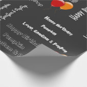 Aangepaste verjaardag cadeaupapier (Hoek)