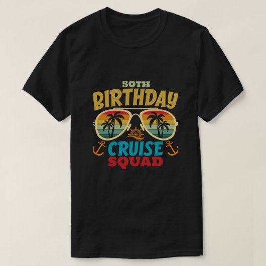 Aangepaste verjaardag Cruise Squad Groep Matching T-shirt (Design voorkant)