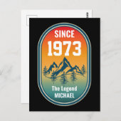  aangepaste verjaardag de legende bergstijl briefkaart (Voorkant / Achterkant)