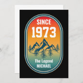  aangepaste verjaardag de legende bergstijl kaart (Voorkant / Achterkant)