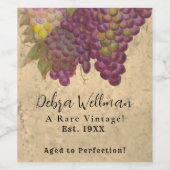 Aangepaste Verjaardag Elegant Zeldzaam  Jaar Est. Wijn Etiket (Enkel label)