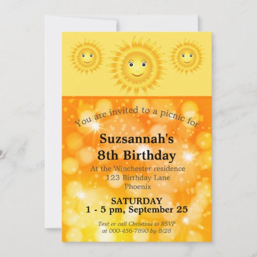 Aangepaste verjaardag Elke zonneschijndag Kaart (Voorkant)