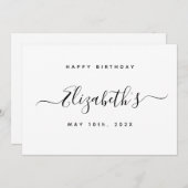 Aangepaste verjaardag feestdagenkaart (Voorkant / Achterkant)