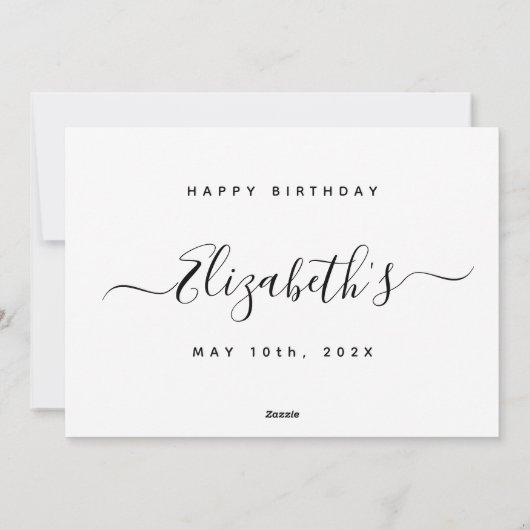 Aangepaste verjaardag feestdagenkaart (Achterkant)