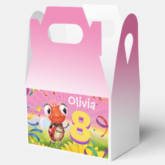 Aangepaste Verjaardag Feestdoos meisje 8 jaar Lil’ Bedankdoosjes (Geopend)