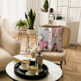 Aangepaste Verjaardag Foto Collage Sierkussen