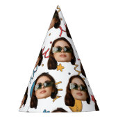 Aangepaste Verjaardag, Foto, Gezicht, Patroon, Par Feesthoedjes (Voorkant)