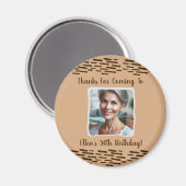 Aangepaste Verjaardag Fotonaam 50e Verjaardag Dank Magneet (Voorkant / Achterkant)