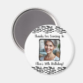 Aangepaste Verjaardag Fotonaam 50e Verjaardag Dank Magneet (Voorkant / Achterkant)