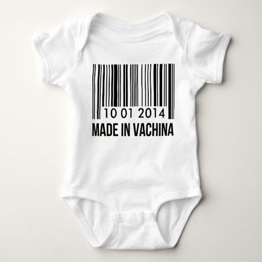 Aangepaste verjaardag gemaakt in Vachina Romper (Voorkant)