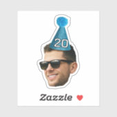 Aangepaste Verjaardag Gezicht Sticker, Sticker Gez (Vel)