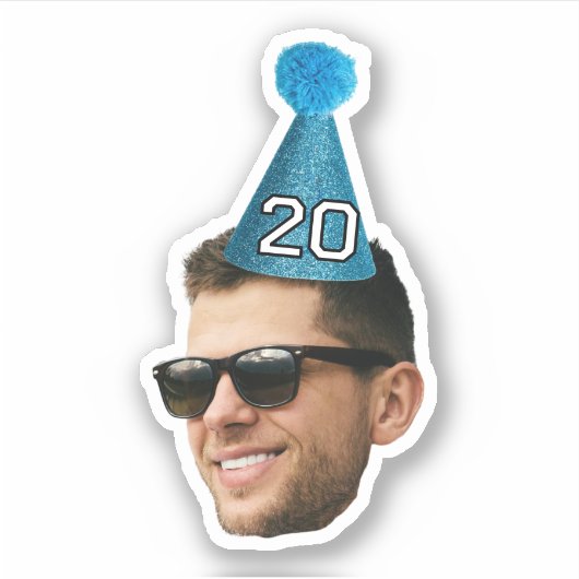 Aangepaste Verjaardag Gezicht Sticker, Sticker Gez (Voorkant)