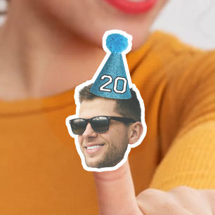 Aangepaste Verjaardag Gezicht Sticker, Sticker Gez