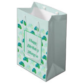 Aangepaste Verjaardag Gift Bag – Waterverf Car Pat Medium Cadeauzakje (Voorkant Gekanteld)