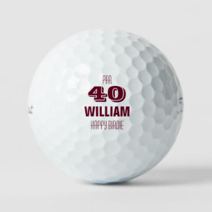 Aangepaste verjaardag Golfer Happy Birdie Golfball Golfballen
