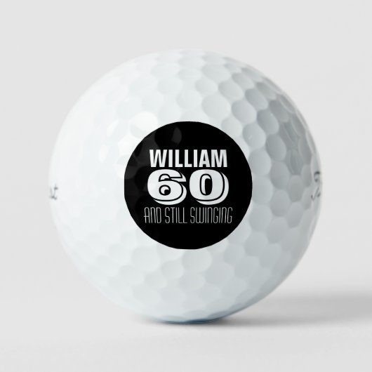 Aangepaste verjaardag golfer Slaat nog steeds Golfballen (Voorkant)
