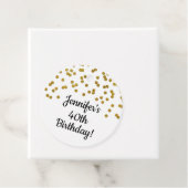 Aangepaste Verjaardag Gouden Confetti Bedankjes Labels (In situ)