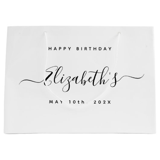 Aangepaste verjaardag groot cadeauzakje (Voorkant)