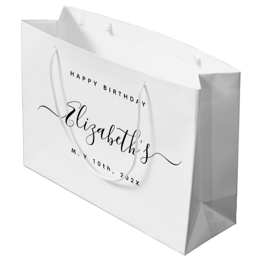 Aangepaste verjaardag groot cadeauzakje (Achterkant Gekanteld)