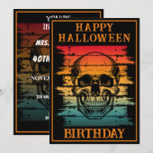 AANGEPASTE VERJAARDAG HALLOWEEN FEEST VERTIERING KAART (Voorkant / Achterkant)