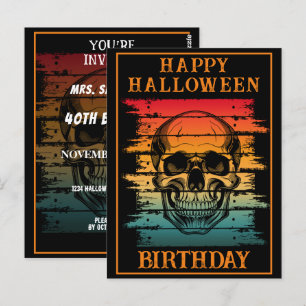 AANGEPASTE VERJAARDAG HALLOWEEN FEEST VIERING BRIEFKAART