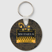 Aangepaste verjaardag in aanbouw sleutelhanger (Voorkant)