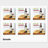 Aangepaste VERJAARDAG JAAR Wine Gift Label Sticker (Vel)