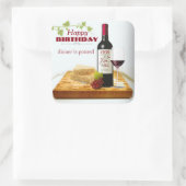 Aangepaste VERJAARDAG JAAR Wine Gift Label Sticker (Tas)
