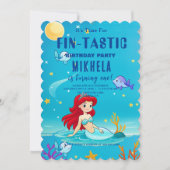 Aangepaste Verjaardag Kaart, Fin-tastic Zeemeermin Kaart (Voorkant)