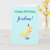 Aangepaste Verjaardag Kaart Gepersonaliseerd met N (Gele Bloem)