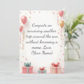 Aangepaste Verjaardag Kaart - Gepersonaliseerde Gr (Staand voorkant)