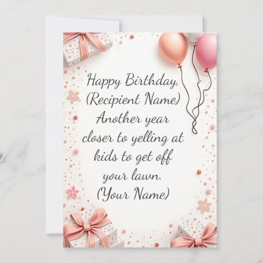 Aangepaste Verjaardag Kaart - Gepersonaliseerde Gr (Achterkant)