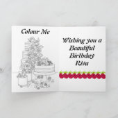 Aangepaste Verjaardag Kaart met Unieke Kleurplaat (Binnen)