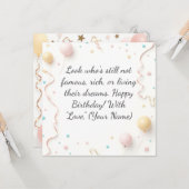 Aangepaste Verjaardag Kaart – Persoonlijke Groet (Voorkant / Achterkant in situ)