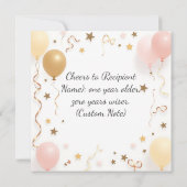 Aangepaste Verjaardag Kaart – Persoonlijke Groet (Achterkant)