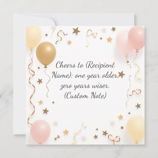 Aangepaste Verjaardag Kaart – Persoonlijke Groet (Achterkant)
