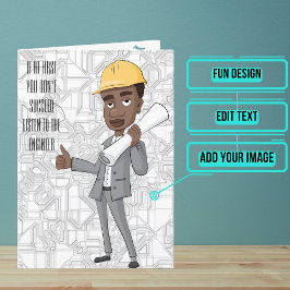 Aangepaste Verjaardag Kaart voor een Engineer